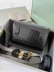 Tom Ford  Bag embossed with TF logo in black crocodile leather 16x10x4cm - 3