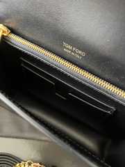 Tom Ford  Bag embossed with TF logo in black crocodile leather 16x10x4cm - 4