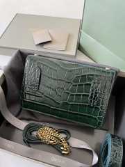 Tom Ford Bag embossed with TF logo in green crocodile leather 16x10x4cm - 3