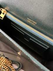 Tom Ford Bag embossed with TF logo in green crocodile leather 16x10x4cm - 6