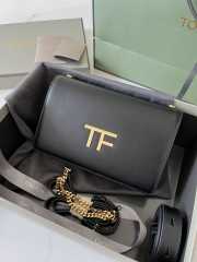 Tom Ford Bag embossed with TF logo in black 16x10x4cm - 1