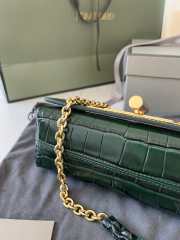 Tom Ford Natalia Python Stamped Crocodile Leather Bag Green 21.5x11.5x8cm - 4