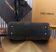 Dolce & Gabbana large Sicily bag in calfskin and patchwork denim 29x18x12cm - 6