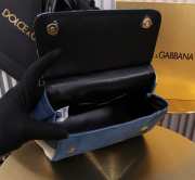 Dolce & Gabbana medium Sicily bag in calfskin and patchwork denim 20x16x8cm - 6