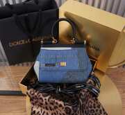 Dolce & Gabbana medium Sicily bag in calfskin and patchwork denim 20x16x8cm - 2