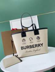 Burberry Logo Printed Large London Tote Bag 51x18.5x29cm - 1