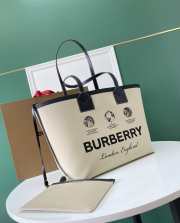 Burberry Logo Printed Large London Tote Bag 51x18.5x29cm - 5