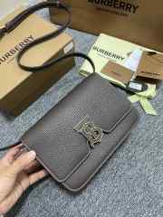 Burberry Mini TB bag grainy calf leather in brown 21x6x16cm - 6