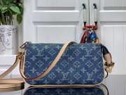 Louis Vuitton M40712 Pochette Accessories Bag In Blue Denim 22.5x4x12.5cm - 1