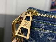 Louis Vuitton M40712 Pochette Accessories Bag In Blue Denim 22.5x4x12.5cm - 4