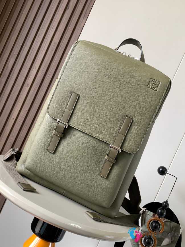 Loewe Military full-grain leather backpack in taupe 38x29x12cm - 1