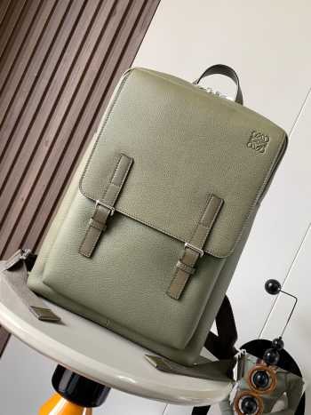 Loewe Military full-grain leather backpack in taupe 38x29x12cm