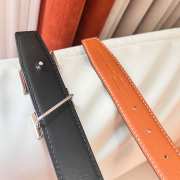 Hermes H Speed belt buckle & Reversible leather noir/tan width 32mm - 6