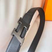 Hermes H Speed belt buckle & Reversible leather black width 32mm - 5