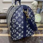 Louis Vuitton M22923 Keepall Bandoulière Bag In Blue/ White 45x27x20cm - 6