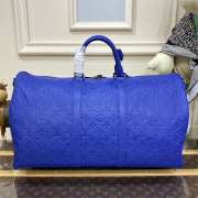 Louis Vuitton M23141 Keepall Bandoulière Bag In Blue 50x29x22cm - 5