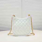 Chanel Hobo Bag Calfskin & Gold-Tone Metal White 24x6x22cm - 4