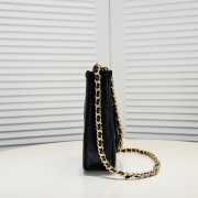 Chanel Hobo Bag Calfskin & Gold-Tone Metal Black 24x6x22cm - 3