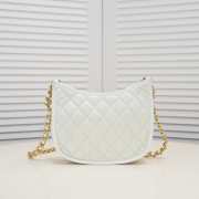 Chanel Hobo Bag Calfskin & Gold-Tone Metal White 24x20x7cm - 5