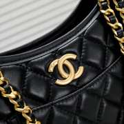 Chanel Hobo Bag Calfskin & Gold-Tone Metal Black 24x20x7cm - 3