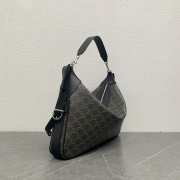 Uubags | Celine Large Strap Romy In Triomphe Canvas And Calfskin Black Bag 43x6.5x24cm - 2