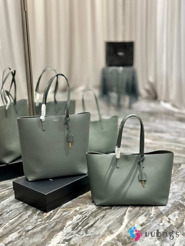 Uubags | YSL Supple East/West Tote Bag In Grey 32.5x35x10.5cm - 1