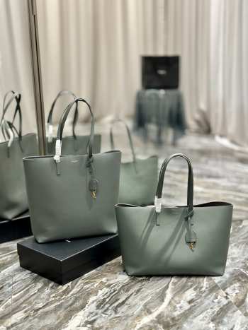 Uubags | YSL Supple East/West Tote Bag In Grey 32.5x35x10.5cm