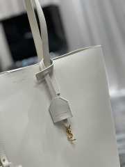 Uubags | YSL Supple East/West Tote Bag In White 32.5x35x10.5cm - 6