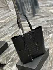 Uubags | YSL Supple East/West Tote Bag In Crocodile Leather Black 32.5x35x10.5cm - 4