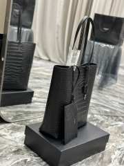 Uubags | YSL Supple East/West Tote Bag In Crocodile Leather Black 32.5x35x10.5cm - 6