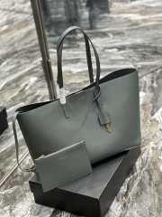 Uubags | YSL Shopping Supple East/West Tote Bag In Grey 38x28x13cm - 4