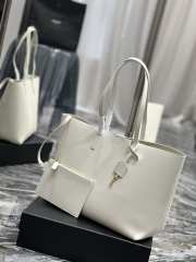 Uubags | YSL Shopping Supple East/West Tote Bag In White 38x28x13cm - 2