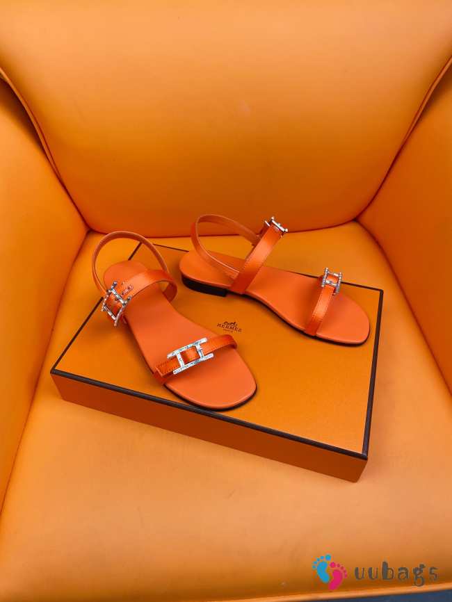 Uubags| Hermes sandal in orange - 1