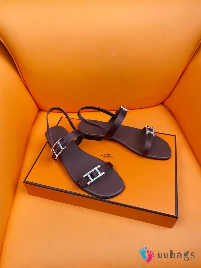 Uubags| Hermes sandal in brown - 1