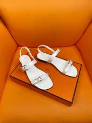 Uubags| Hermes sandal in white - 1