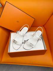 Uubags| Hermes sandal in white - 5