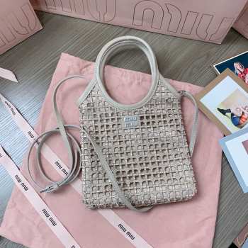 Uubags | Miu Miu Starlight Crystal Mini Tote bag in pink 20x24cm