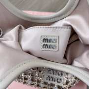 Uubags | Miu Miu Starlight Crystal Mini Tote bag in pink 20x24cm - 4