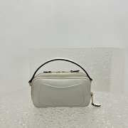 Uubags | Miu Miu leather shoulder bag in white 9.5x18x6.5cm - 5