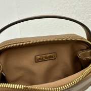 Uubags | Miu Miu leather shoulder bag in brown 9.5x18x6.5cm - 2