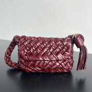 Uubags | Bottega Veneta Kalimero Città bag in soft foulard Intreccio leather barolo 25x18x5.5cm - 1