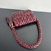 Uubags | Bottega Veneta Kalimero Città bag in soft foulard Intreccio leather barolo 25x18x5.5cm - 5