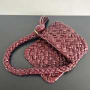 Uubags | Bottega Veneta Kalimero Città bag in soft foulard Intreccio leather barolo 25x18x5.5cm - 6