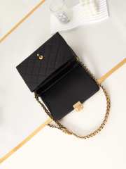 Uubags | Chanel Small Chain Strap Flap Bag In Black 14x21x10cm - 5