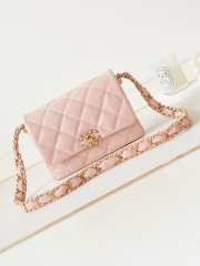 Uubags | Chanel AS4423 Mini Flap Bag In Pink 13.5x20.5x5cm - 1