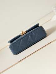 Uubags | Chanel AS4423 Mini Flap Bag In Navy Blue 13.5x20.5x5cm - 6