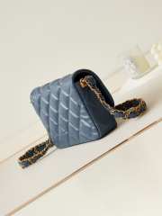 Uubags | Chanel AS4423 Mini Flap Bag In Navy Blue 13.5x20.5x5cm - 2