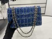 Uubags | Chanel classic blue tweed quilted flap bag 25cm - 2