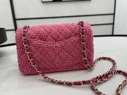 Uubags | Chanel Mini bag flap bag pink wool tweed calfskin gold tone metal 25cm - 2