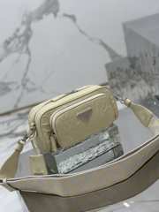 Uubags | Prada nappa antique leather multi-pocket shoulder bag beige 23x10x8cm - 4